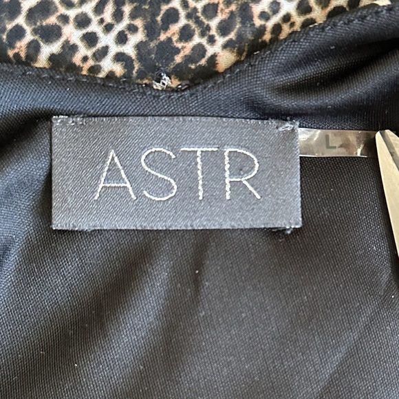 ASTR Sleeveless Leopard Boho Sheath Geometric Maxi Dress Brown Black Large - Picture 11 of 12